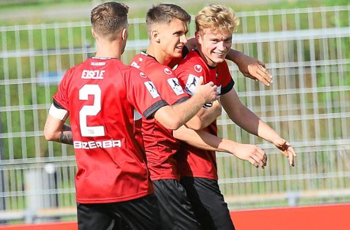 Gerne einen weiteren Sieg bejubeln würden die Balinger Spieler gegen Spitzenreiter FSV Mainz 05 II. Foto: Kara