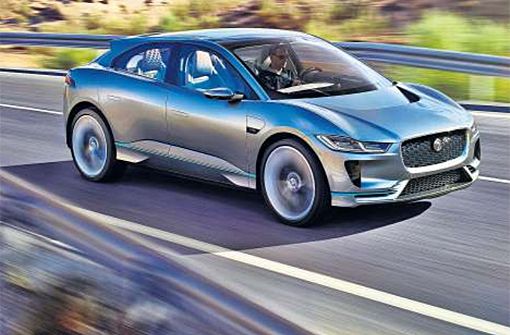 400 PS, 500 km Reichweite, 700 Nm Drehmoment – alles elektrisch: Auf den neuen I-Pace, der ab 2018 verkauft wird, setzt Jaguar Land Rover große Hoffnungen. Foto: Hersteller