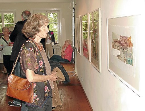 Werke von Susanne Pöhlmann, Anne Merkelbach und Brigitte Wagner sind in der Villa Eugenia ausgestellt. Foto: Maute Foto: Schwarzwälder-Bote