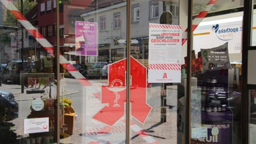 Schon am bundesweiten Protesttag im Juni hatten viele Apotheken – hier in Balingen im Zollernalbkreis –  dicht gemacht. Foto: Silke Thiercy