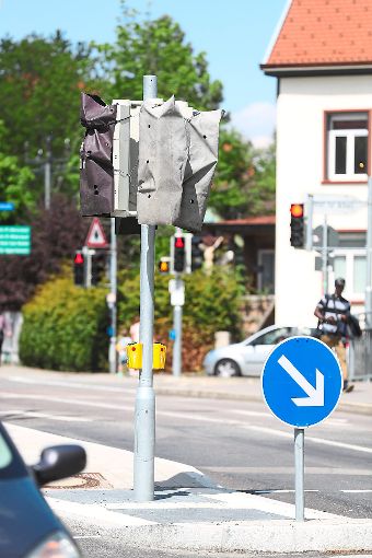 Die Ampel in der Mönchweilerstraße soll zukünftig ohne Grün-Signal auskommen – der Irritation wegen. Foto: Eich Foto: Schwarzwälder-Bote