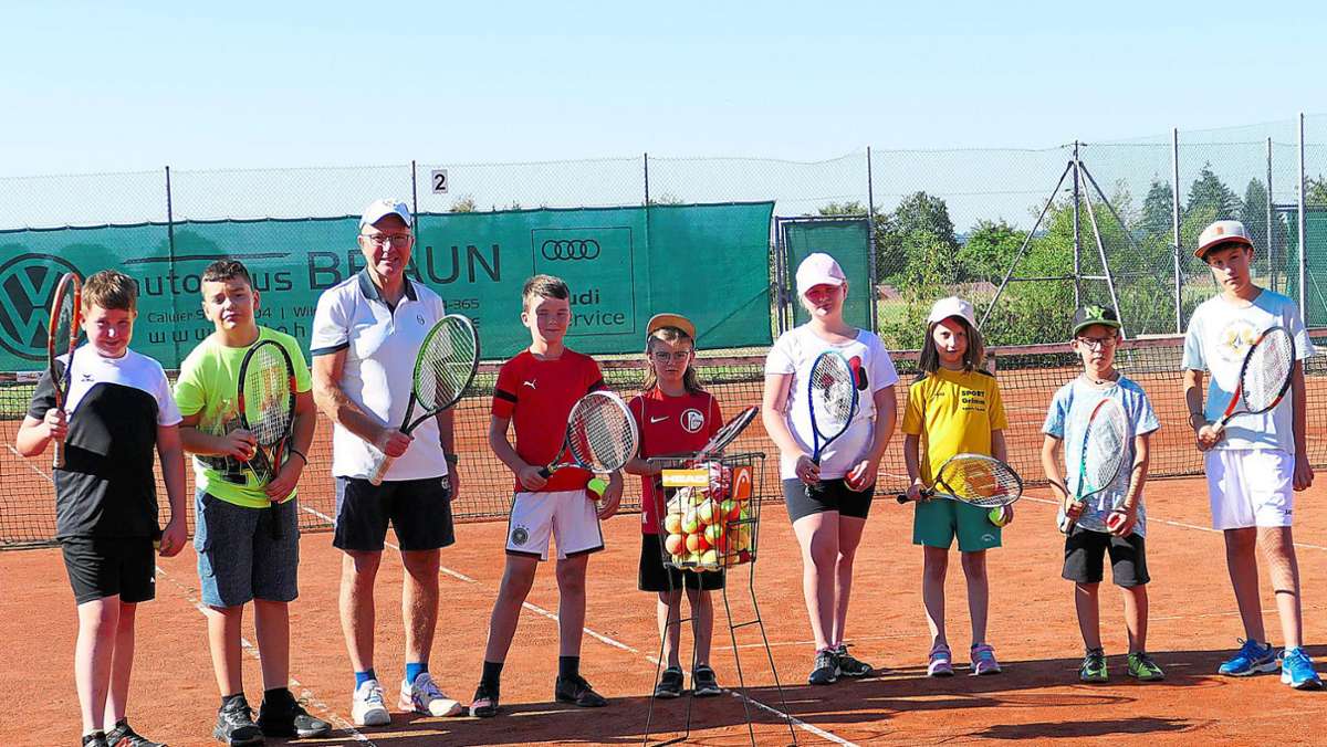 Ferienprogramm Wildberg: Die meisten greifen zum ersten Mal zum Tennisschläger
