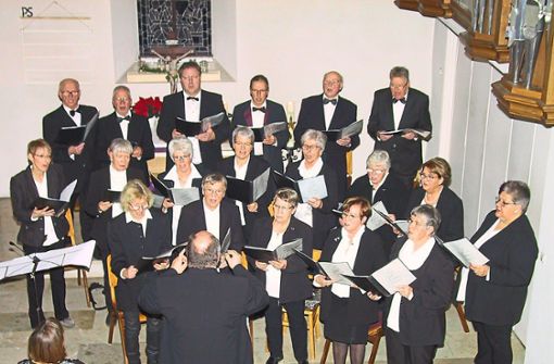 Der Kirchenchor bei einem Auftritt im Advent 2018 Foto: May