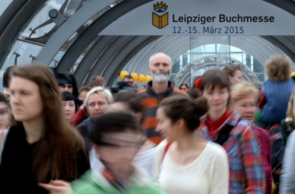 175.000 Gäste haben die Leipziger Buchmesse besucht - Rekord. Foto: dpa-Zentralbild