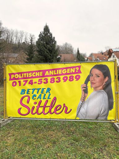Diese Nummer lässt sich nicht übersehen: Wahlwerbe-Banner der FDP-Kandidatin Regina Sittler aus Lahr.  Foto: FDP