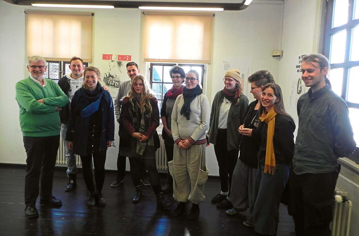 Die Stipendiaten des Vereins für die Schwarze Kunst präsentieren ihre Arbeiten, die auf der achtwöchigen Walz entstanden sind noch bis 6. November. Foto: Haubold