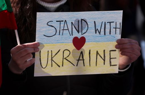 Viele Menschen sind in Gedanken bei der Ukraine. Foto: AFP/SCOTT OLSON