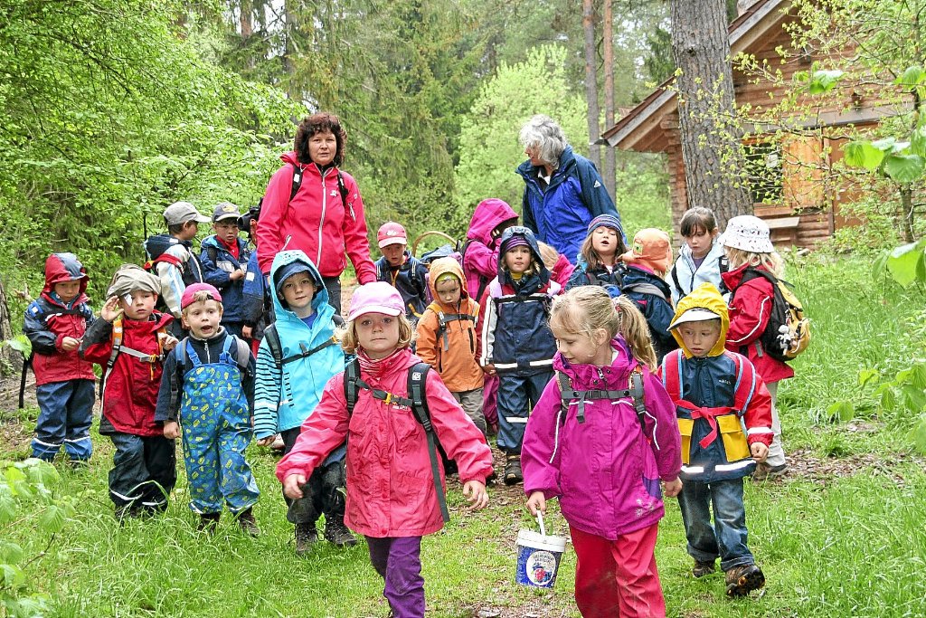 Die zweite Gruppe des Villinger Waldkindergartens am Walkebuck feiert am 28. Mai ihr zehnjähriges Bestehen. Foto: Heinig Foto: Schwarzwälder-Bote