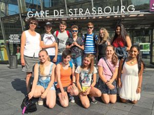 Der Französischkurs der achten Klasse der Realschule Triberg verbrachte einen informativen Tag in Straßburg. Foto: Schule Foto: Schwarzwälder-Bote