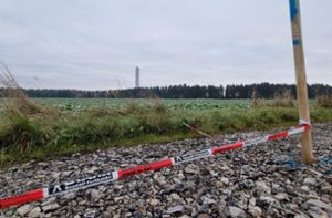 Vom geplanten Bau des Großgefängnisses mit 502 Haftplätzen zeugen im Gebiet Esch zumindest einige abgesteckte Flächen. Foto: Otto