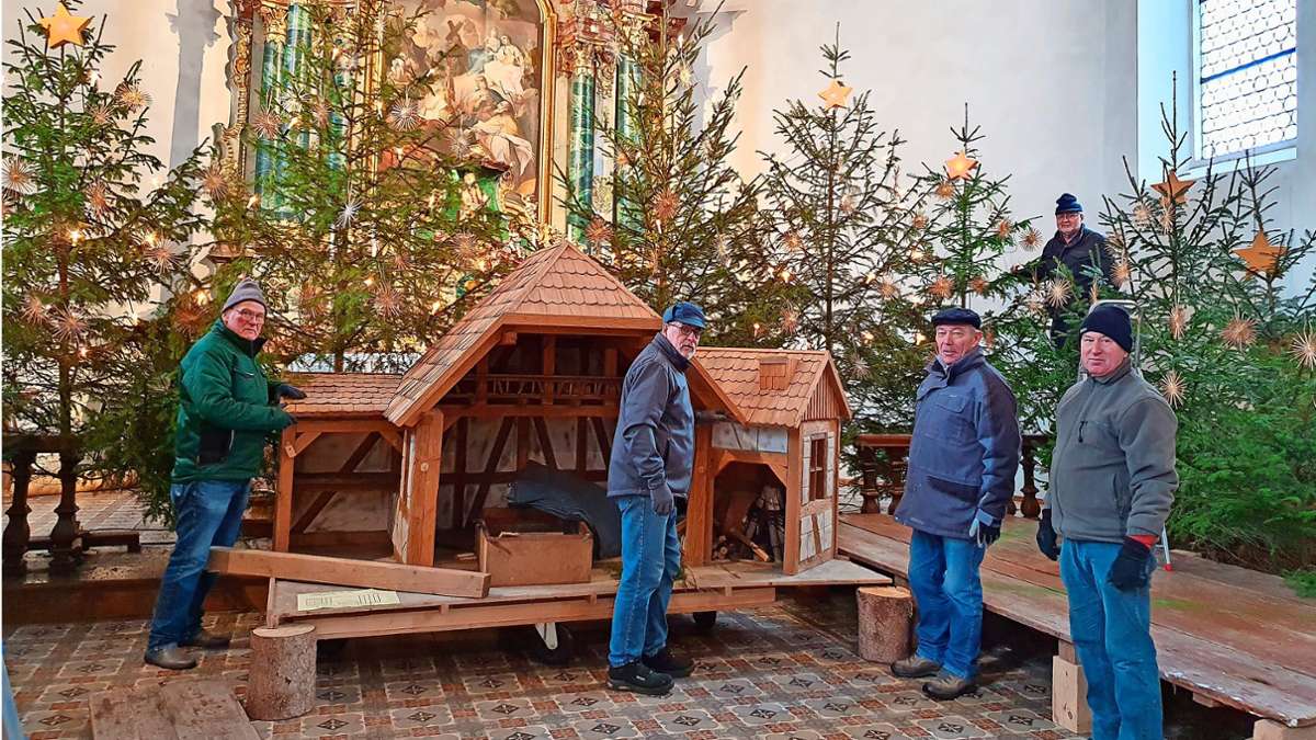 Wallfahrtskirche Palmbühl: Die wohl größte Krippe im Zollernalbkreis ist aufgebaut