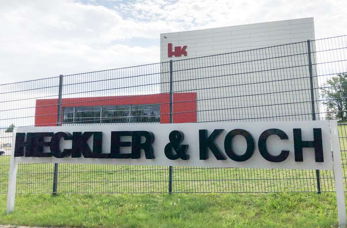 Blick auf das Firmengelände von Heckler & Koch