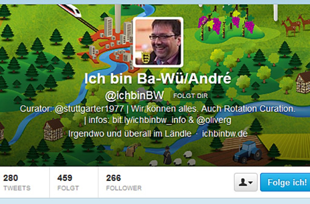 Was Schweden oder München können, können wir hier auch: Beim Projekt "Ich bin BW" zeigen wechselnde Twitterer die schönen Seiten Baden-Württembergs - diese Woche stellt André Dietenberger den Followern Stuttgart vor. Hier einige ...