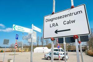 Im Calwer Teilort Wimberg hat das Drive-in-Diagnosezentrum seinen Betrieb aufgenommen.  Foto: Fritsch