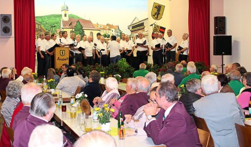 Kraftvoll-nuanciert präsentierte sich der Liederkranz Bad Herrenalb beim Sängerfest der Concordia Bernbach.  Foto: Gegenheimer Foto: Schwarzwälder Bote