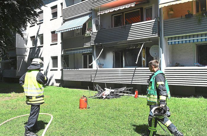 Balkonbrand in Lahr: Ein Bewohner in Krankenhaus eingeliefert