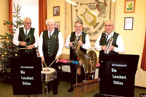 Von ursprünglich zehn Musikern der Lauchert-Oldies sind nur noch   vier aktiv.  Foto: Loges Foto: Schwarzwälder Bote