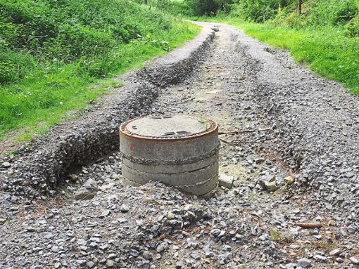 Der Grabenwaldweg ist weiterhin stark betroffen vom Juni-Unwetter. Foto: Hölsch