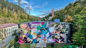 Graffiti-Kunstwerk bei Rottweiler Experimentierwelten ist fertig