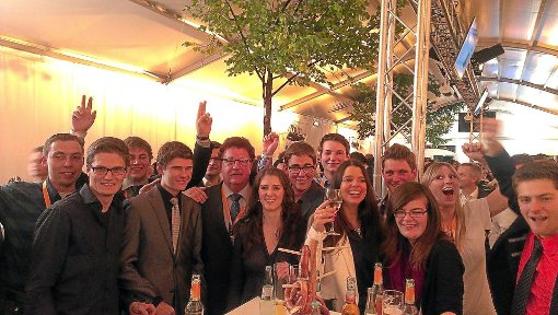 Hans-Joachim-Fuchtel feierte zusammen mit der Jungen Union in Berlin.  Foto: Guth