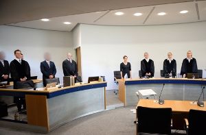 Im Landgericht Stuttgart wird der Wasserwerfer-Prozess verhandelt. Foto: dpa