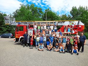 Viele Kinder erleben im Rahmen des Ferienprogramms eine spannende Zeit bei der Balinger Feuerwehr. Foto: Feuerwehr Foto: Schwarzwälder-Bote