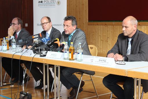Bilder von der Pressekonferenz nach dem Familiendrama in Villingendorf. Foto: Palik