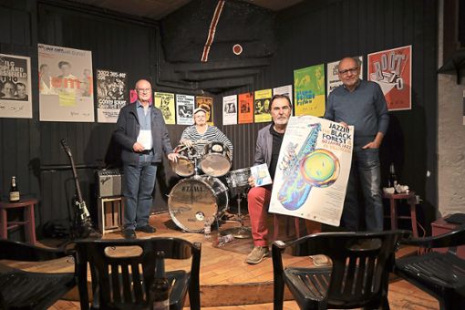 Georg Seiler (von links), Simeon Disch, Friedhelm Schulz und Dieter Dorer haben sich um das Jubiläum 60 Jahre Jazz in Villingen gekümmert. Foto: Eich