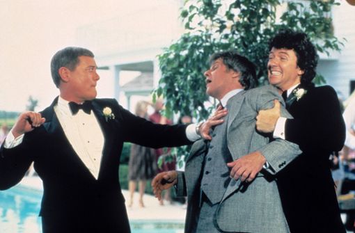 Cliff Barnes (Ken Kercheval, Mitte) hatte in der TV-Serie „Dallas“ wenig zu lachen mit den Ewing-Brüdern J. R. (Larry Hagman, links) und Bobby (Patrick Duffy). Foto: imago stock&people