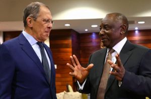Vertraut: Russlands Außenminister Lawrow und Südafrikas Präsident Ramaphosa. Foto: Imago/SNA