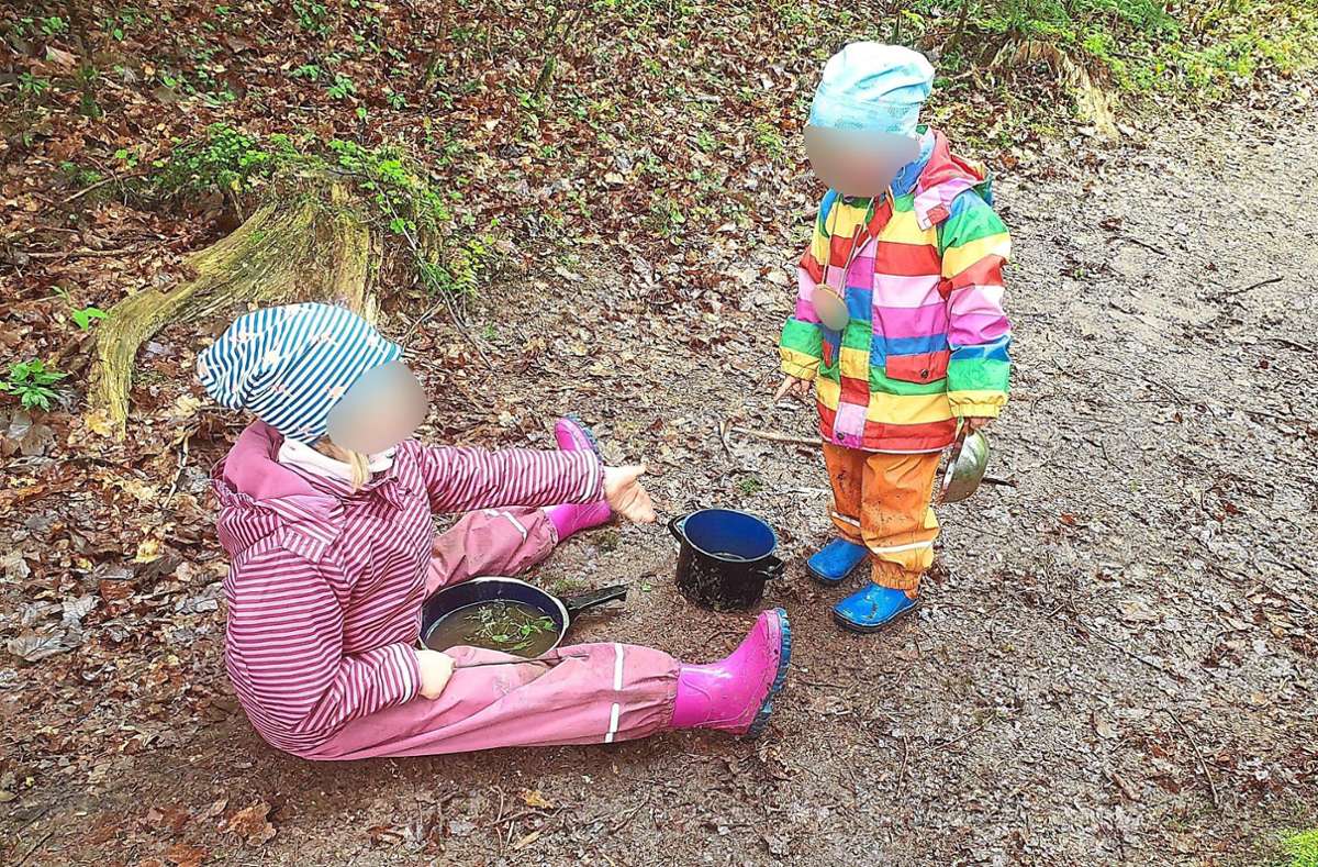 Seit dieser Woche sind die Tannenmoggele-Kinder im Wald beim Feriendorf Eckenhof unterwegs.