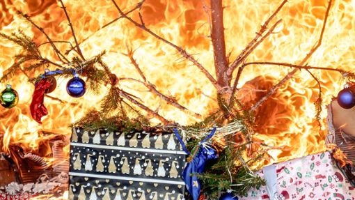 Schnell kann ein Weihnachtsbaum in Brand  geraten, warnt das  Amt für Feuerwehr, Brand- und Zivilschutz. Foto: dpa/Fabian Sommer