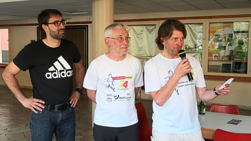 Sie sind die Motoren und Impulsgeber des Spendenlaufs (von links):  Christian Sum, Heinz Schmitt und Siegbert Armbruster.