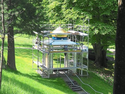 Der Maurische Pavillon im Bad Wildbader Kurpark wird derzeit renoviert. Foto: Mutschler