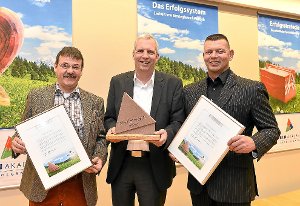 Die drei Meilensteine 2014 (von links):  Thomas Liebert (Hüfingen, Bronze), Thomas Fiehn (Königsfeld, Gold) und Markus Stegmann (Bad Dürrheim, Silber). Foto: Kienzler Foto: Schwarzwälder-Bote
