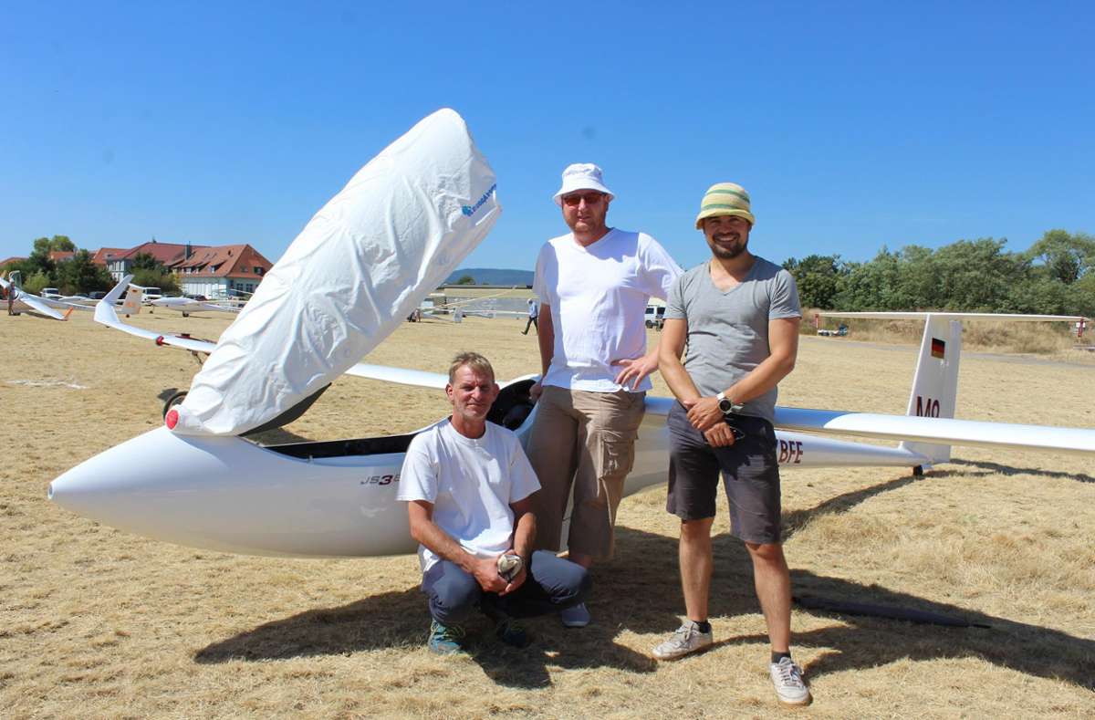 Die drei Piloten des Luftsportvereins Schwarzwald heißen Markus Schweizer (von links), Matthias Sturm und Sven Killinger. Foto: Schatz