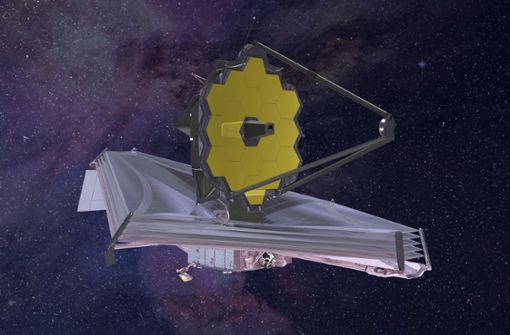 Die von Northrop Grumman über die Nasa verbreitete Computergrafik aus dem Jahr 2015 zeigt das «James Webb»-Teleskop (Archivbild). Foto: dpa