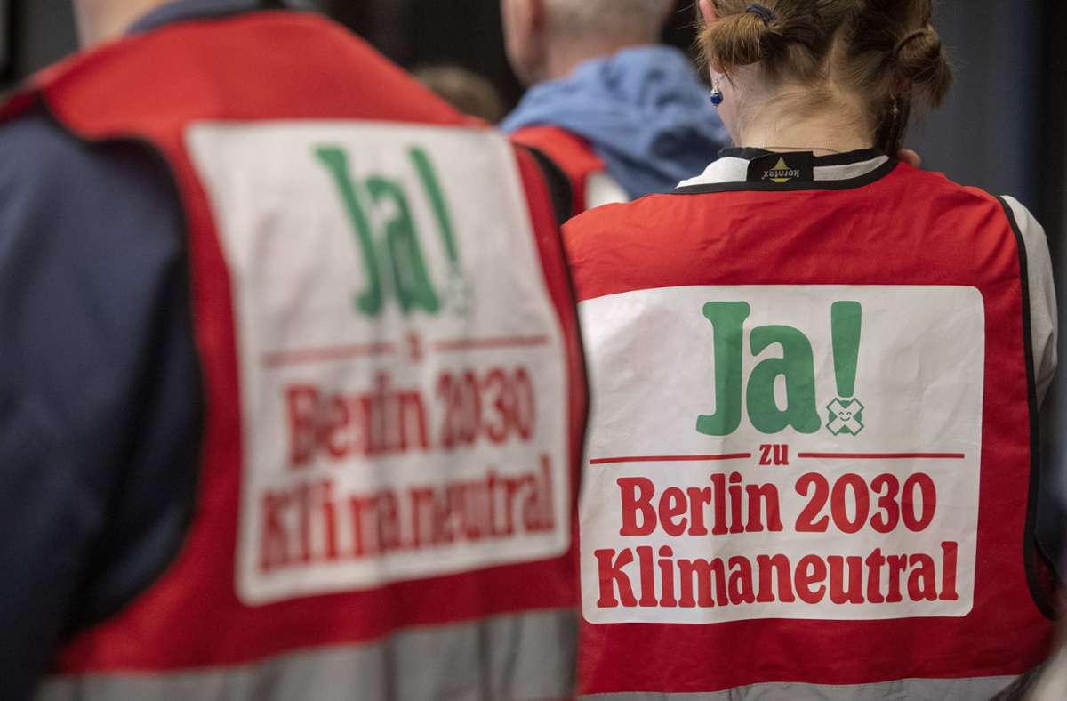 Zu wenige Ja-Stimmen: Der Volksentscheid für ehrgeizigere Klimaziele in Berlin ist gescheitert. Foto: dpa/Christophe Gateau