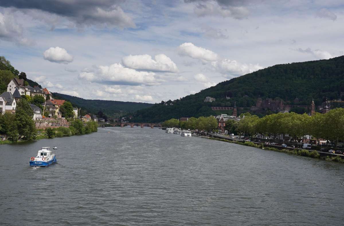 Der Neckar bei Heidelberg: Rettungskräfte holten hier eine Schwimmerin aus dem Wasser. (Symbolbild) Foto: Andreas Rosar Fotoagentur-Stuttg/Andreas Rosar Fotoagentur-Stuttg