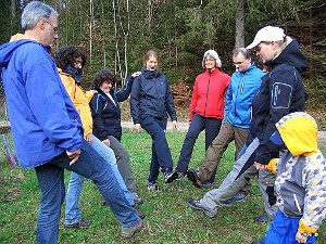 Viel Spaß macht den  Teilnehmern das Gesundheitswandern beim Albverein Bitz.  Foto: Nirschl Foto: Schwarzwälder-Bote