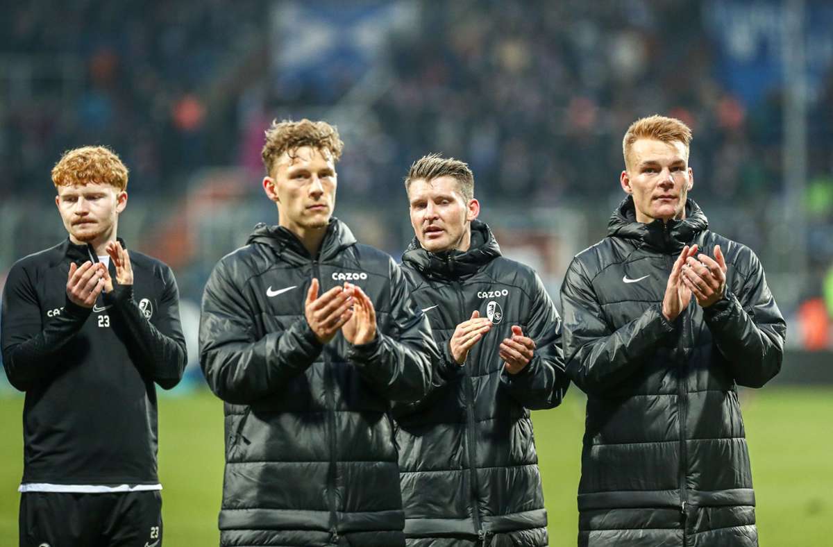 Applaus gab es von Seiten der Freiburger sicherlich auch für das Los Juventus Turin. Foto: Eibner
