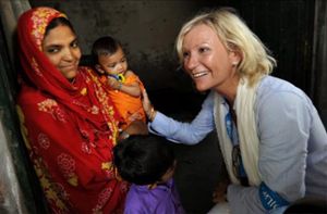 Christiansen hat als ehrenamtliche Botschafterin des Kinderhilfswerks Unicef ihre Lebensaufgabe gefunden. Foto: dpa