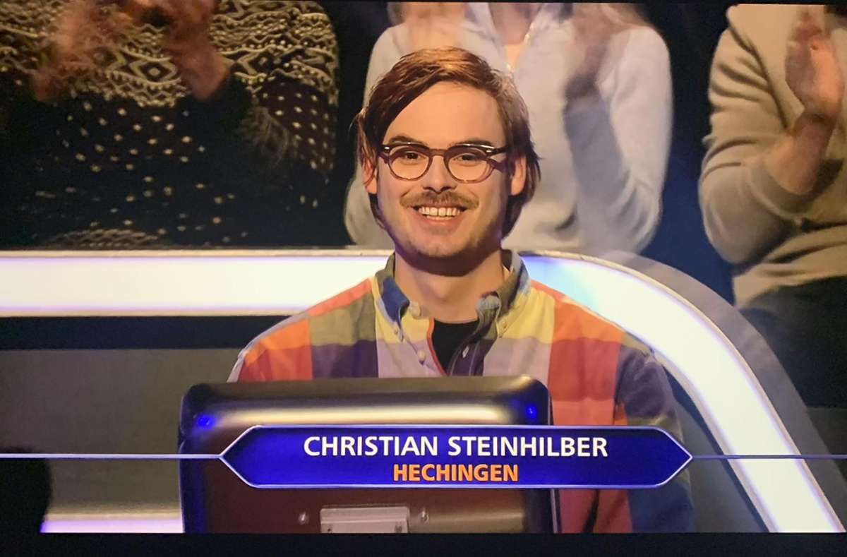 Christian Steinhilber in der Quiz-Show Wer wird Millionär Foto: Screenshot/RTL/Wer wird Millionär vom 24.01.2023
