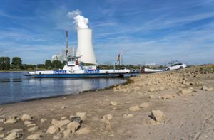 Der Rhein führt wenig Wasser – das hat Folgen für die Binnenschifffahrt und die Energieversorger. Foto: Imago//Jochen Tack