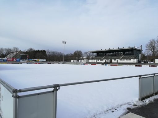 Die Partie des FC 08 gegen Reutlingen wurde wegen Schnee abgesagt. Foto: Wiedemann