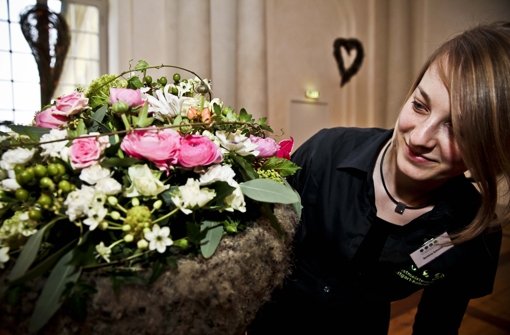 Floristisches Meisterstück, präsentiert von Bettina. Foto: Peter Petsch
