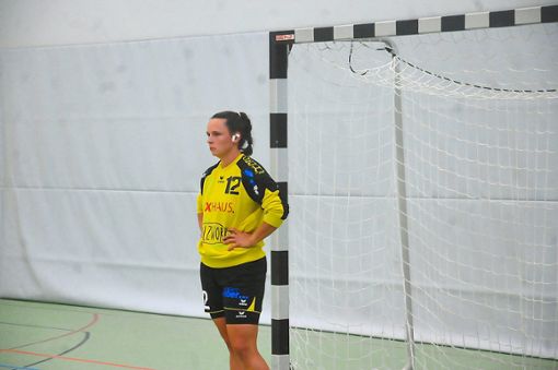 Sinah Maidorn war beim Spiel in Dußlingen einmal mehr ein sicherer Rückhalt ihrer Mannschaft. Foto: Stark Foto: Schwarzwälder Bote