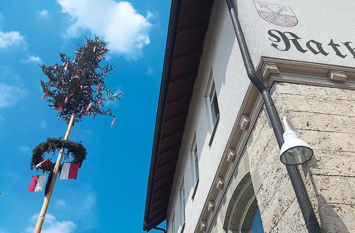 Nachdem der Maibaum in Höfendorf von Jugendlichen aus Trillfingen abgesägt wurde, organisierten die Bürger ein neues Exemplar. (Archivbild) Foto: Beiter