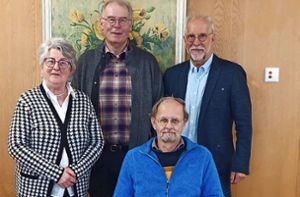 Der Vorstand (von links): Anita Zirnig, Peter Leutze, Peter Rögele und vorne Manfred Kemter. Foto: Eva Leutze