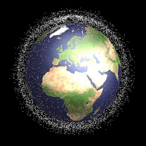 Weltraumschrott umrundet unablässig die Erde. Foto: DLR